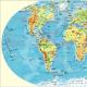Физическая карта мира в большом разрешении
